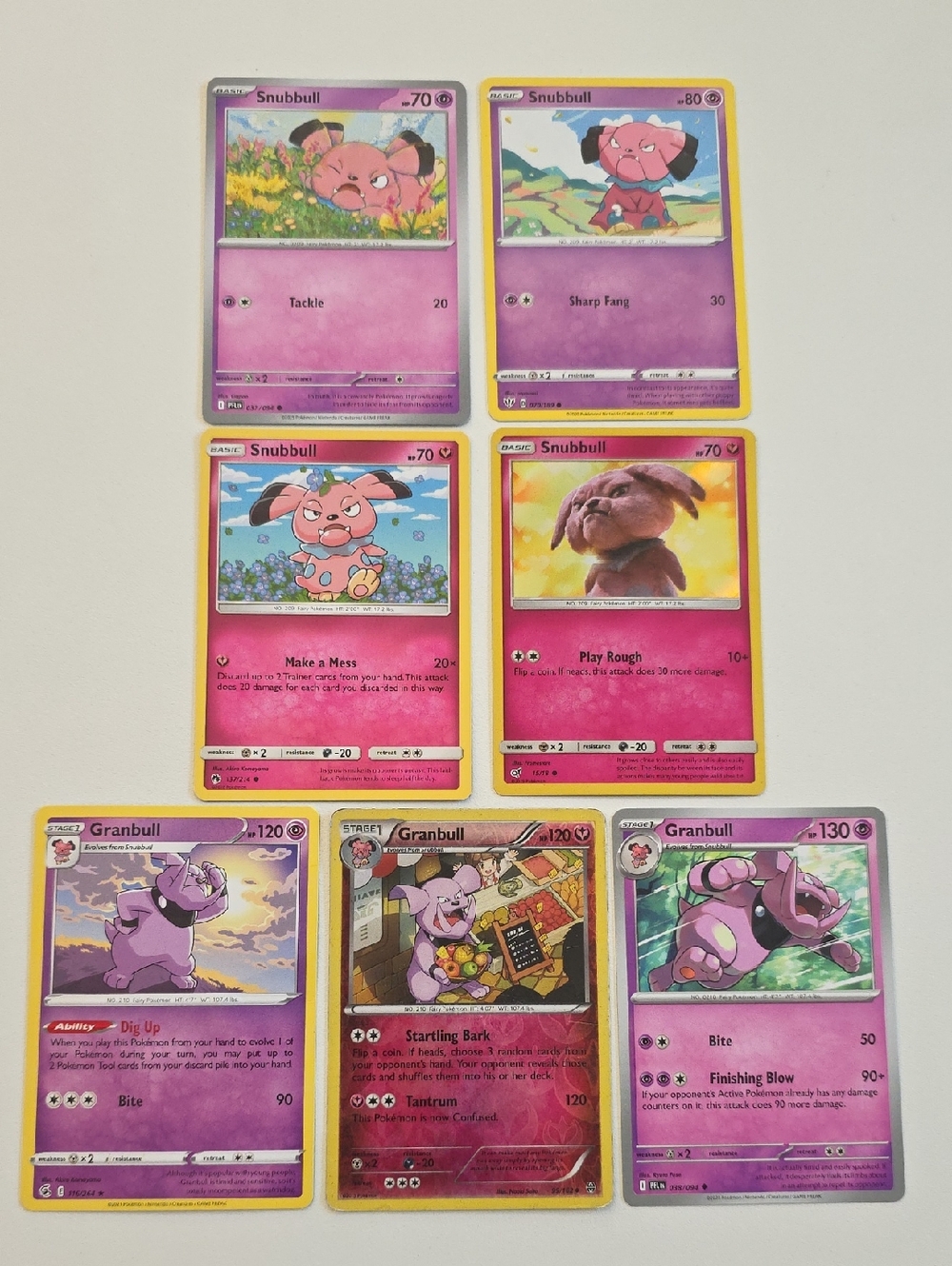 Pokemon Granbull And Snubbull Cards